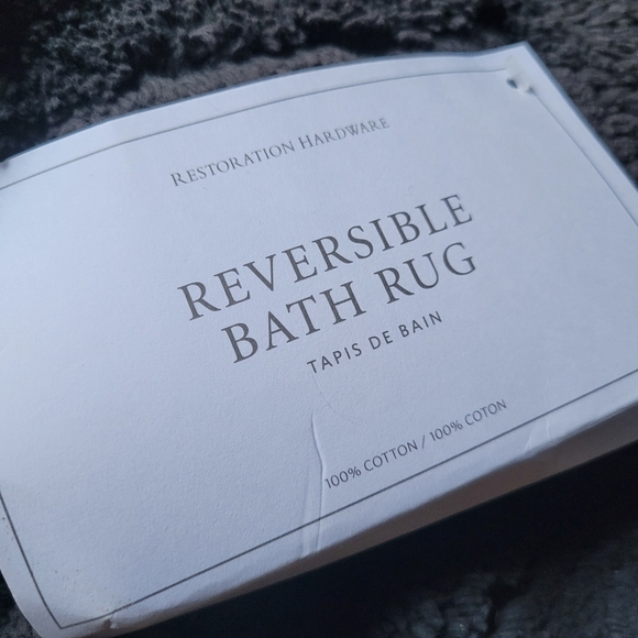 Restoration Hardware Other - NWT Restoration Hardware reversible cotton rug Charcoal 30 50 bath bed